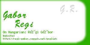 gabor regi business card